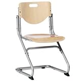 Kettler Chair Plus Schreibtischstuhl Kinder – hochwertiger Kinderschreibtischstuhl MADE IN GERMANY – ergonomisch & höhenverstellbar – Freischwinger, der mitwächst – Buche & silber